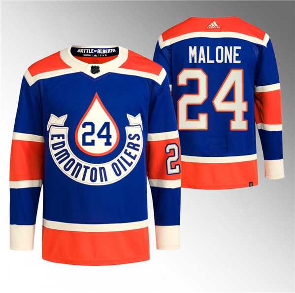 Mens Edmonton Oilers #24 Brad Malone 2023 Royal Heritage Classic Primegreen Stitched Jersey Dzhi->->NHL Jersey